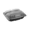 Pactiv EarthChoice Hinge-Lid Takeout Container, 3-Cmp, 34oz, 10.5x9.5x3, PK132 PK DC109330B000